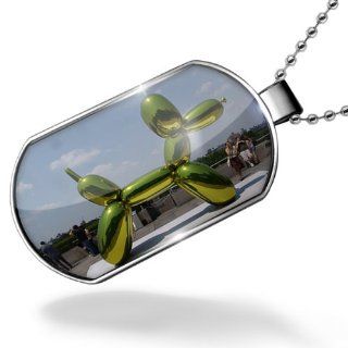 Dogtag Balloon Dog Dog tags necklace   Neonblond NEONBLOND Jewelry
