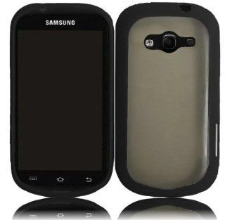 Samsung Galaxy Reverb M950 PC+ TPU Cover   Clear+Black Cell Phones & Accessories
