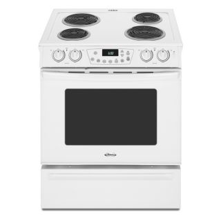 Whirlpool 30 in 4.3 cu ft Self Cleaning Slide In Electric Range (White)