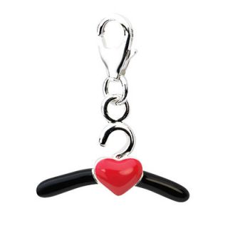 red heart clothing hanger charm in sterling silver $ 22 00 add to bag