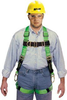 Miller by Honeywell P950FD 7/UGN DuraFlex Python Full Body Harnesses with Side D Ring, Universal, Green   Fall Arrest Safety Harnesses  