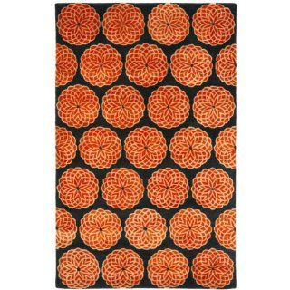 Safavieh Rodeo Drive Collection RD952B Handmade Black and Rust Wool Area Rug, 5 Feet by 8 Feet   Runners
