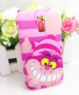 3D Cheshire Cat Shy Cute Lovely Pink Prison Break Hard Case Cover For Smart Mobile Phones (Samsung Galaxy S2 S 2 II T Mobile SGH T989) Cell Phones & Accessories