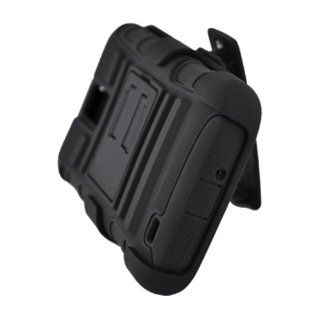 Eagle Cell PRSAMT989SPSTHLBKBK Hybrid Rugged TUFFSUIT with Kickstand for T Mobile Samsung Galaxy S2 T989   Retail Packaging   Black Cell Phones & Accessories