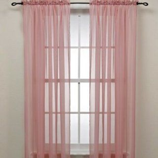 Shop Rose Pink Sheer Window Panel Curtain (2) at the  Home Dcor Store