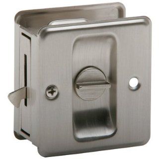 Schlage 991B619 Privacy Pocket Door Lock 1 3/4" x 2 1/4", Satin Nickel    