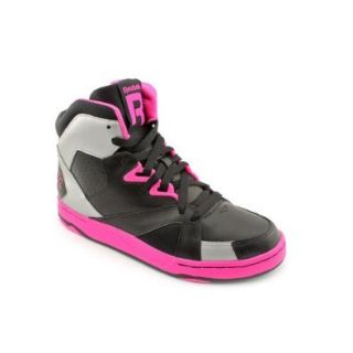 Reebok Femme devil Mid Women's Athletic Casual Sneakers Shoes Black and Pink (8) Shoes