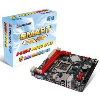 Biostar DDR3 1600 Intel LGA 1155/A&GbE/MicroATX Motherboard H61MGV3 Computers & Accessories