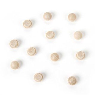 Darice 9119 20 Big Value Unfinished Wood Furniture Button, Natural, 3/8 Inch