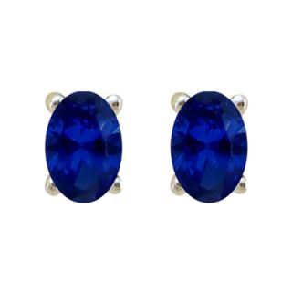 Oval Birthstone Earrings in 10K White or Yellow Gold (1 Stone)   Zales