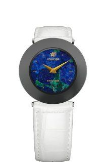 Jowissa Women's J1.062.L Safira 999 Gem Stone Dial Charcoal Faceted Sapphire Glass Bezel Watch Watches