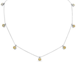 5mm Citrine Station Necklace in Sterling Silver   Zales