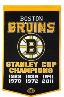Boston Bruins 24"x36" Dynasty Wool Banner  Wall Banners  Sports & Outdoors