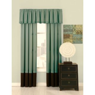 Ultimate Luxury Silk Allure 84 in L Bordered Soft Green Rod Pocket Curtain Panel