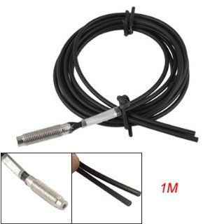 1m Black 6mm Thread Optical Fiber Sensor Cable Wire Electronics