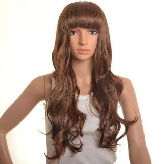 Long Wavy Brown Wigs Full Lace Wigs Human Hair Wigs Lace Front Wigs Wigs For Women Costume Wigs Cheap Wigs  Hair Replacement Wigs  Beauty