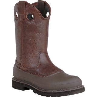 Georgia 11in. Muddog Pull-On Steel Toe Comfort Core Work Boot — Brown, Model# G5655  Work Boots