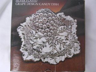 Grape Candy Dish Silver Plated 6" Collectible 1996 ; Home Decor  