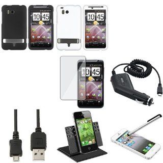 CommonByte 7 Accessory Charger Case Bundle For HTC ThunderBolt 4G Cell Phones & Accessories
