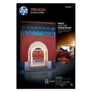HP CZ985A Premium Photo Paper   For Inkjet Print   A3+   1082.68 ft x 19.02   240 g/m??   Glossy   87% Brightness   25 Sheet  Photo Quality Paper 