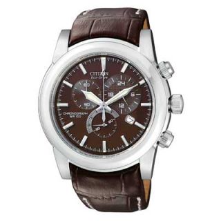 Mens Citizen Eco Drive™ Stainless Steel Chronograph Watch with