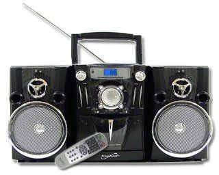 SuperSonic SC 986VCD Black Portable CD Cassette Player AM FM Stereo  Boomboxes   Players & Accessories