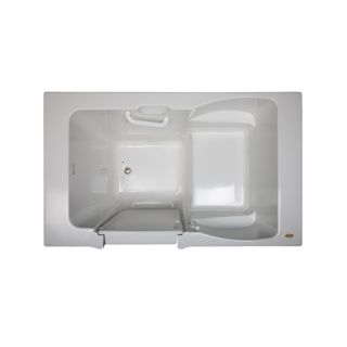 Jacuzzi Finestra 60 in L x 36 in W x 38 in H White Acrylic Rectangular Walk In Bathtub with Left Hand Drain