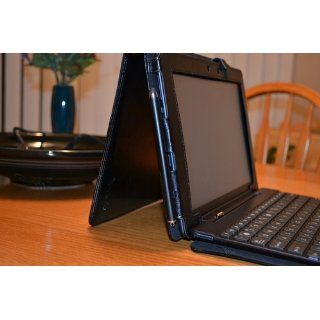 Poetic ASUS Transformer TF300 Leather Keyboard Portfolio Stand Case Cover for TF300 Black Computers & Accessories