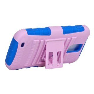iSee Case Premium Hybrid Kickstand Case for Samsung Galaxy S2 S 2 II T Mobile HERCULES SGH T989 (T989 Hybrid Kickstand Pink on Blue) Cell Phones & Accessories