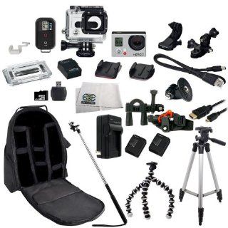 GoPro HERO3+ Black Edition Camera (CHDHX 302) + Action Pro Series All In 1 ATV/Bike Kit Designed for Bike Mount Motorcross, ATV, ROAD, MOUNTAIN, snowmobile + Extra Necessary Accessories  Camcorder Bundles  Camera & Photo