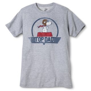 Mens Snoopy Top Dad Fathers Day Graphic Tee