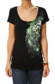 Metal Mulisha   Womens Frills Scoop T Shirt, Size Large, Color Black Fashion T Shirts