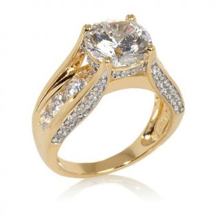 Victoria Wieck 3.06ct Absolute™ 16 Arrows Cut and Pavé Bridge Ring