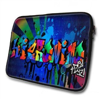 "Graffiti Names" designed for Hieronimo, Designer 15''  39x32cm, Black Waterproof Neoprene Zipped Laptop Sleeve / Case / Pouch. Cell Phones & Accessories