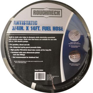Roughneck Antistatic Grounded Hose for 12 Volt or 110 Volt Pumps — 3/4in. x 14Ft., Model# 98108461  Hoses   Accessories