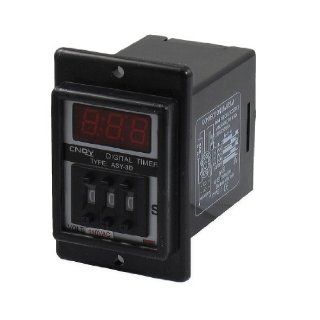 AC 110V 1 999 Second Digital Timer Time Delay Relay Black 8 Pin ASY 3D   Wall Timer Switches  