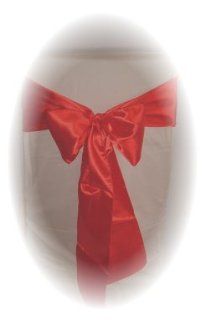 10 Satin Sashes   Chair Cover Decor   Wedding/Shower/Party Sash   Red   Unique Decorative Items