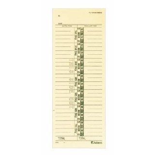 Adams Time Cards, Numbered Day Format, 3.4 x 9 Inches, Manila, 1 Sided, 1000 Count (9656 1000)  Blank Timecards 