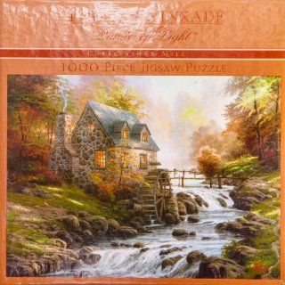 Thomas Kinkade   Cobblestone Mill 1000 Piece Jigsaw Puzzle   Painter of Light Toys & Games