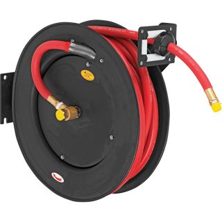 ReelWorks Hose Reel with Hose — 1/2in. x 50ft. Hose, Max 300 PSI  Air Hoses   Reels