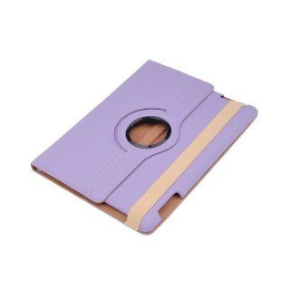 *Purple* 360 Degree Rotating Faux Leather Case Cover Skin With Stand for Apple iPad 2 Cell Phones & Accessories