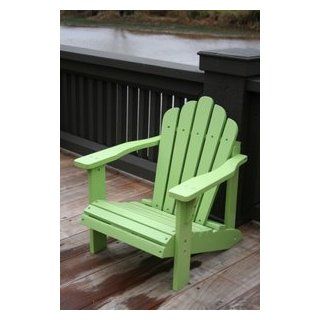 Child's LIME GREEN Cedar Adirondack Chair for Kids  Patio, Lawn & Garden