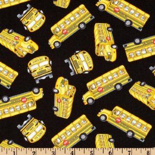 45'' Wide Timeless Treasures School Buses Black Fabric By The Yard