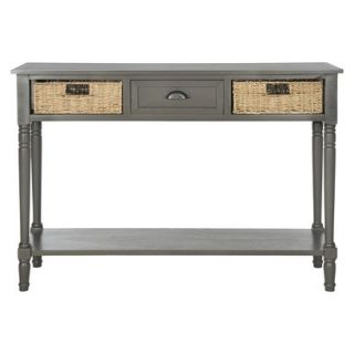 Safavieh Caguas Console Table with Baskets   Gray