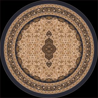Milliken Tiraz 7 ft 7 in x  7 ft 7 in Round Brown Transitional Area Rug