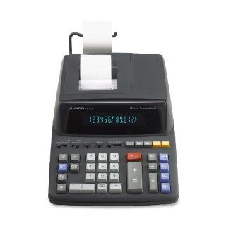 Sharp EL 2196BL Heavy Duty Color Printing Calculator with Clock and Calendar  Calculator With Tape  Electronics