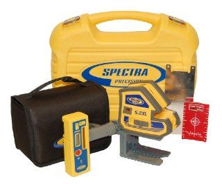 Spectra Precision 5.2XL 2 Point and Cross Line Laser Package with HR220 Receiver   Spectra Laser Level  