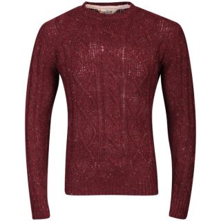 Tokyo Laundry Mens Stockport Crew Neck Knit   Oxblood      Mens Clothing