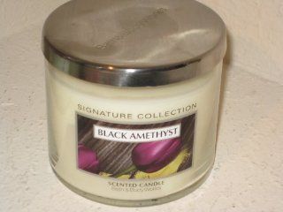 Bath & Body Works Slatkin & Co 14.5 Oz. Filled Candle  Black Amethyst   Scented Candles