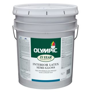 Olympic 5 Gallon Interior Semi Gloss White Latex Base Paint